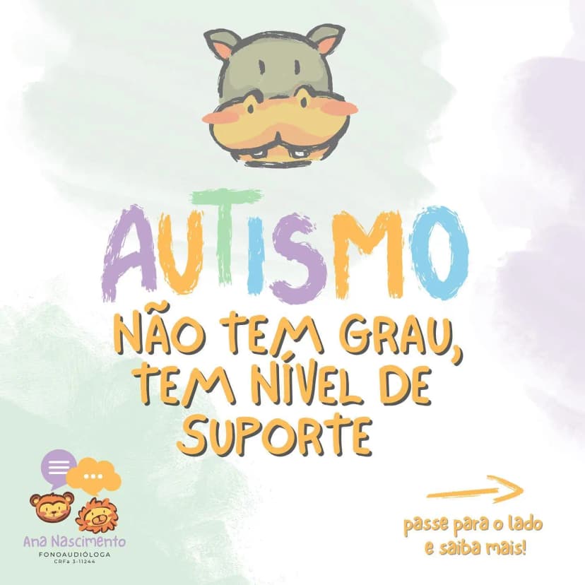 Autismo Não Tem Grau, Tem Nível de Suporte Saiba porque o autismo não tem grau e sim nível de suporte.